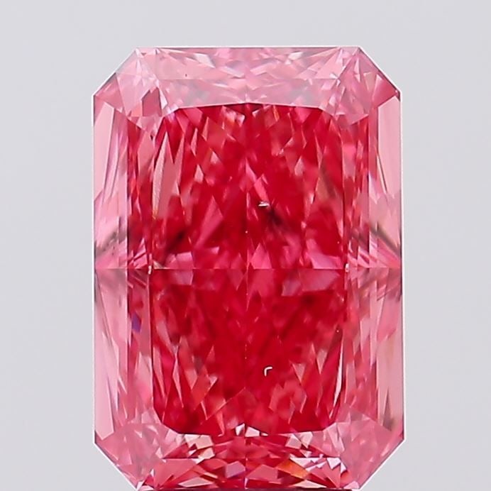 Loose Diamond - RADIANT 5.01ct Fancy Vivid Pink SI1: Loose Diamond - RADIANT 5.01ct Fancy Vivid Pink SI1 Source: This is a real non-mined Diamond that has been grown in a lab Shape: RADIANT Carats: 5.01 Color: Fancy Vivid Pink Certification: IGI Video: