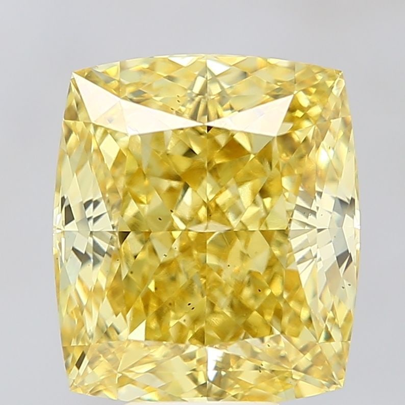 Loose Diamond - CUSHION MODIFIED 8.54ct Fancy Vivid Yellow VS2: Loose Diamond - CUSHION MODIFIED 8.54ct Fancy Vivid Yellow VS2 Source: This is a real non-mined Diamond that has been grown in a lab Shape: CUSHION MODIFIED Carats: 8.54 Color: Fancy Vivid Yellow Cert