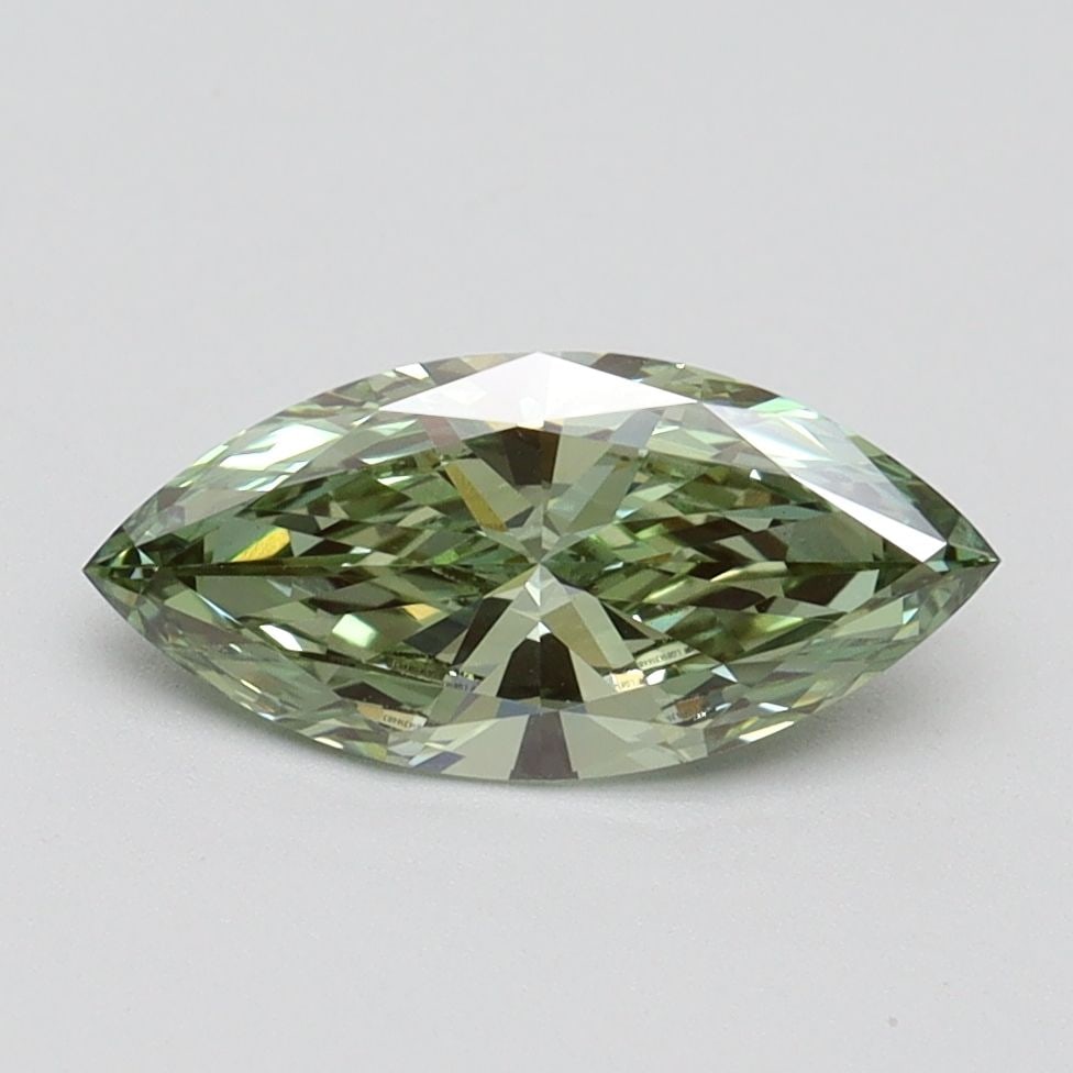 Loose Diamond - MARQUISE 1.0ct Fancy Vivid Green VVS2: Loose Diamond - MARQUISE 1.0ct Fancy Vivid Green VVS2 Source: This is a real non-mined Diamond that has been grown in a lab Shape: MARQUISE Carats: 1.0 Color: Fancy Vivid Green Certification: IGI Vide