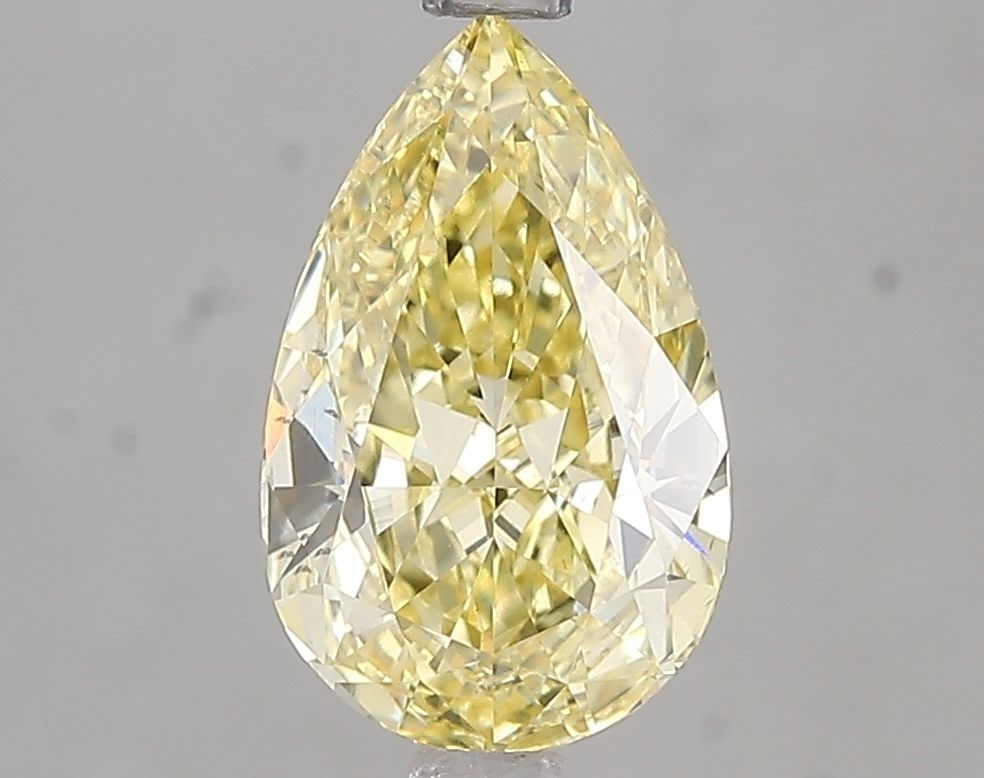 Loose Diamond - PEAR 2.02ct Fancy Intense Yellow VS2: Loose Diamond - PEAR 2.02ct Fancy Intense Yellow VS2 Source: This is a real non-mined Diamond that has been grown in a lab Shape: PEAR Carats: 2.02 Color: Fancy Intense Yellow Certification: IGI Video