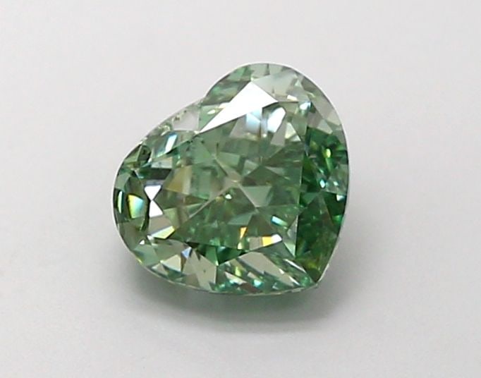 Loose Diamond - HEART 1.33ct Fancy Intense Green VS1: Loose Diamond - HEART 1.33ct Fancy Intense Green VS1 Source: This is a real non-mined Diamond that has been grown in a lab Shape: HEART Carats: 1.33 Color: Fancy Intense Green Certification: IGI Video