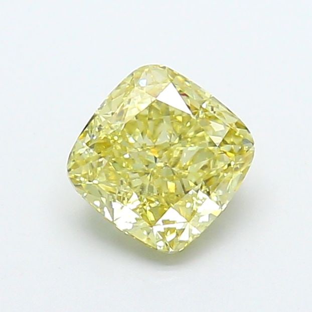 Loose Diamond - CUSHION MODIFIED 1.27ct Fancy Yellow VS1: Loose Diamond - CUSHION MODIFIED 1.27ct Fancy Yellow VS1 Source: This is a real non-mined Diamond that has been grown in a lab Shape: CUSHION MODIFIED Carats: 1.27 Color: Fancy Yellow Certification: I