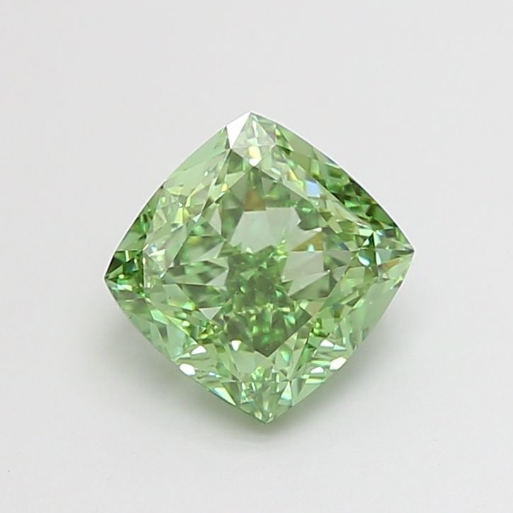 Loose Diamond - CUSHION MODIFIED 1.71ct Fancy Vivid Green VS2: Loose Diamond - CUSHION MODIFIED 1.71ct Fancy Vivid Green VS2 Source: This is a real non-mined Diamond that has been grown in a lab Shape: CUSHION MODIFIED Carats: 1.71 Color: Fancy Vivid Green Certif