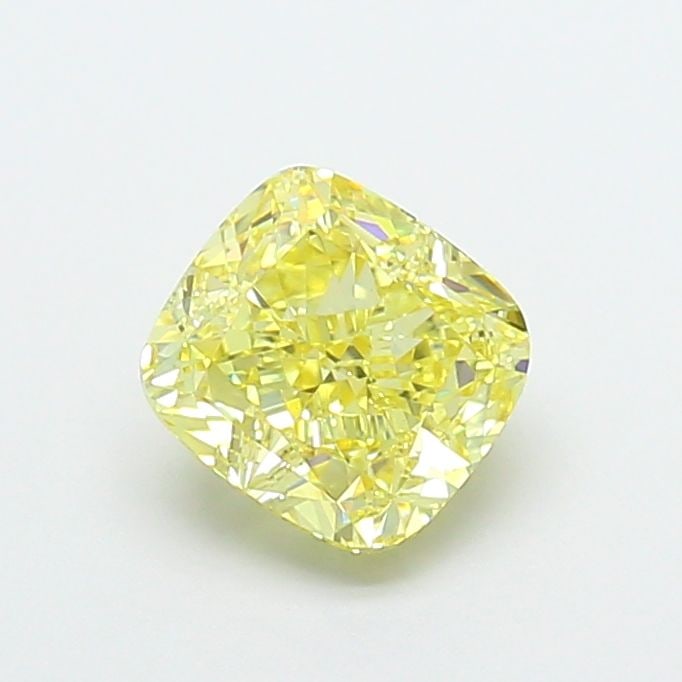 Loose Diamond - CUSHION MODIFIED 1.75ct Fancy Intense Yellow VS1: Loose Diamond - CUSHION MODIFIED 1.75ct Fancy Intense Yellow VS1 Source: This is a real non-mined Diamond that has been grown in a lab Shape: CUSHION MODIFIED Carats: 1.75 Color: Fancy Intense Yellow 