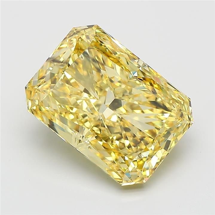Loose Diamond - RADIANT 5.03ct Fancy Vivid Yellow VS2: Loose Diamond - RADIANT 5.03ct Fancy Vivid Yellow VS2 Source: This is a real non-mined Diamond that has been grown in a lab Shape: RADIANT Carats: 5.03 Color: Fancy Vivid Yellow Certification: IGI Vid