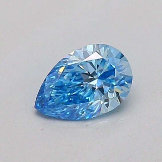 Loose Diamond - PEAR 0.19ct Fancy Vivid Blue VVS2: Loose Diamond - PEAR 0.19ct Fancy Vivid Blue VVS2 Source: This is a real non-mined Diamond that has been grown in a lab Shape: PEAR Carats: 0.19 Color: Fancy Vivid Blue Certification: IGI Video: