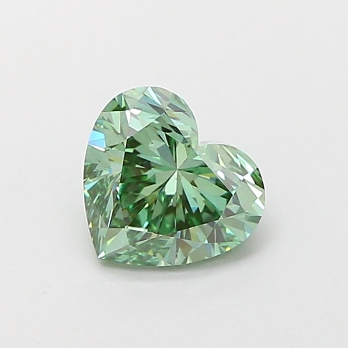 Loose Diamond - HEART 1.06ct Fancy Vivid Green VS1: Loose Diamond - HEART 1.06ct Fancy Vivid Green VS1 Source: This is a real non-mined Diamond that has been grown in a lab Shape: HEART Carats: 1.06 Color: Fancy Vivid Green Certification: IGI Video: