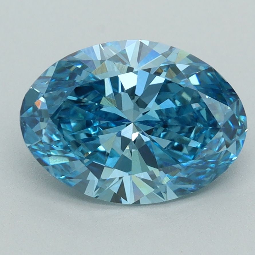 Loose Diamond - OVAL 2.52ct Fancy Vivid Blue VVS2: Loose Diamond - OVAL 2.52ct Fancy Vivid Blue VVS2 Source: This is a real non-mined Diamond that has been grown in a lab Shape: OVAL Carats: 2.52 Color: Fancy Vivid Blue Certification: IGI Video: