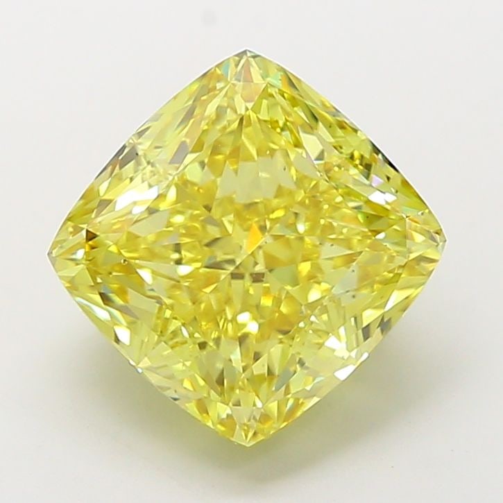 Loose Diamond - CUSHION MODIFIED 7.09ct Fancy Vivid Yellow VS2: Loose Diamond - CUSHION MODIFIED 7.09ct Fancy Vivid Yellow VS2 Source: This is a real non-mined Diamond that has been grown in a lab Shape: CUSHION MODIFIED Carats: 7.09 Color: Fancy Vivid Yellow Cert