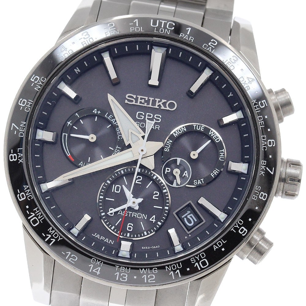 SEIKO Astron Solar Radio Controlled Men's Titanium Ceramic Wristwatch: SEIKO Astron Solar Radio Controlled Men's Titanium Ceramic Wristwatch This SEIKO Astron men's wristwatch, model SBXC003/5X53-0AB0, features a titanium and ceramic case paired with a titanium bracelet.