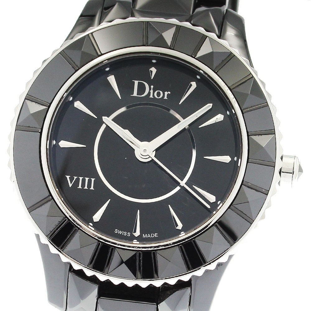 Women's Quartz Wristwatch Dior Huit CD1231E0 Diamond: Women's Quartz Wristwatch Dior Huit CD1231E0 Diamond A pre-owned Dior women's wristwatch with a quartz movement. The watch is identified as model CD1231E0 and is of Swiss origin. Specifications Brand: