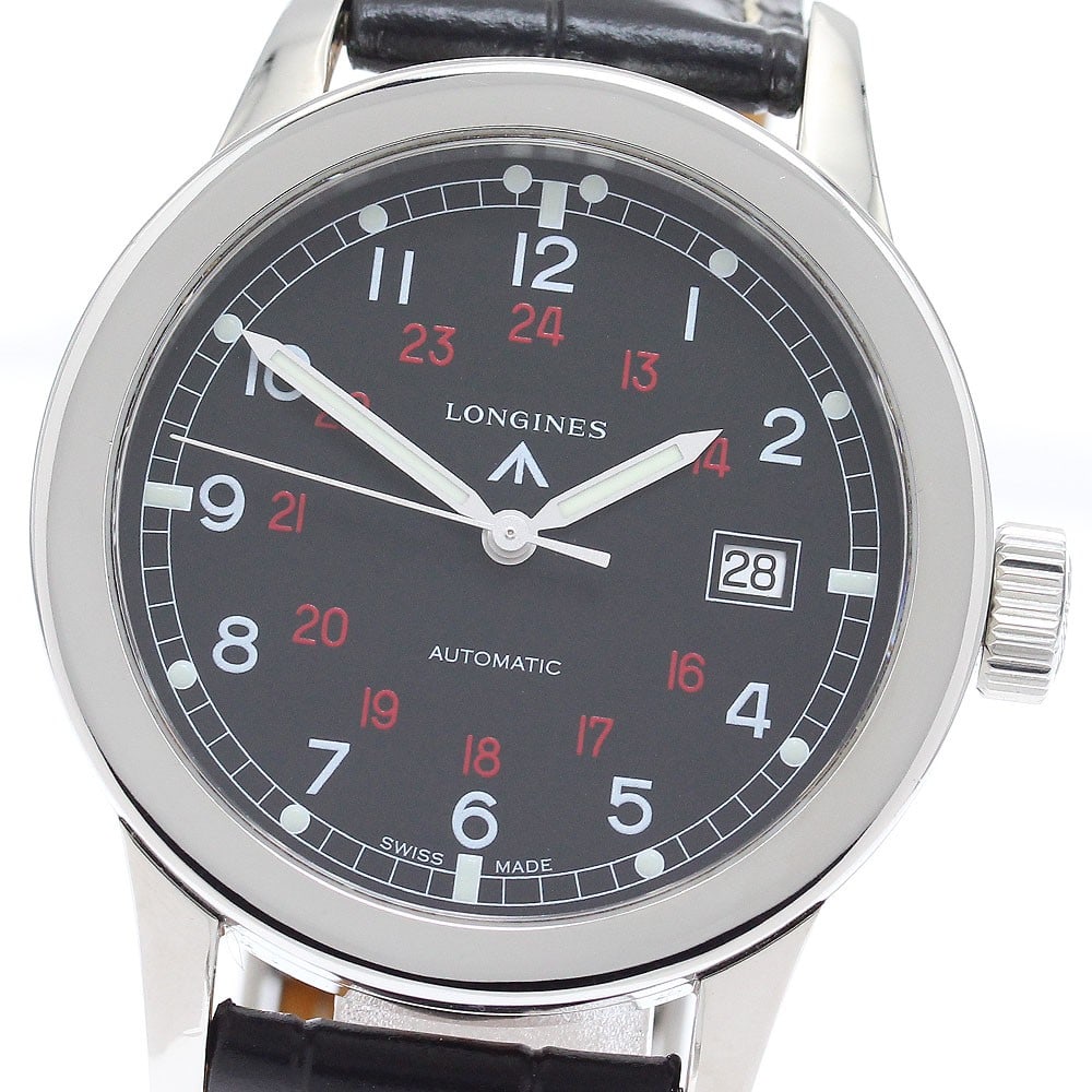 Longines Heritage Military Date Automatic Mens Wristwatch L2.832.4: Longines Heritage Military Date Automatic Mens Wristwatch L2.832.4 Longines Heritage Military Date automatic men's wristwatch in pre-owned condition. Swiss-made and designed for the men's department, 