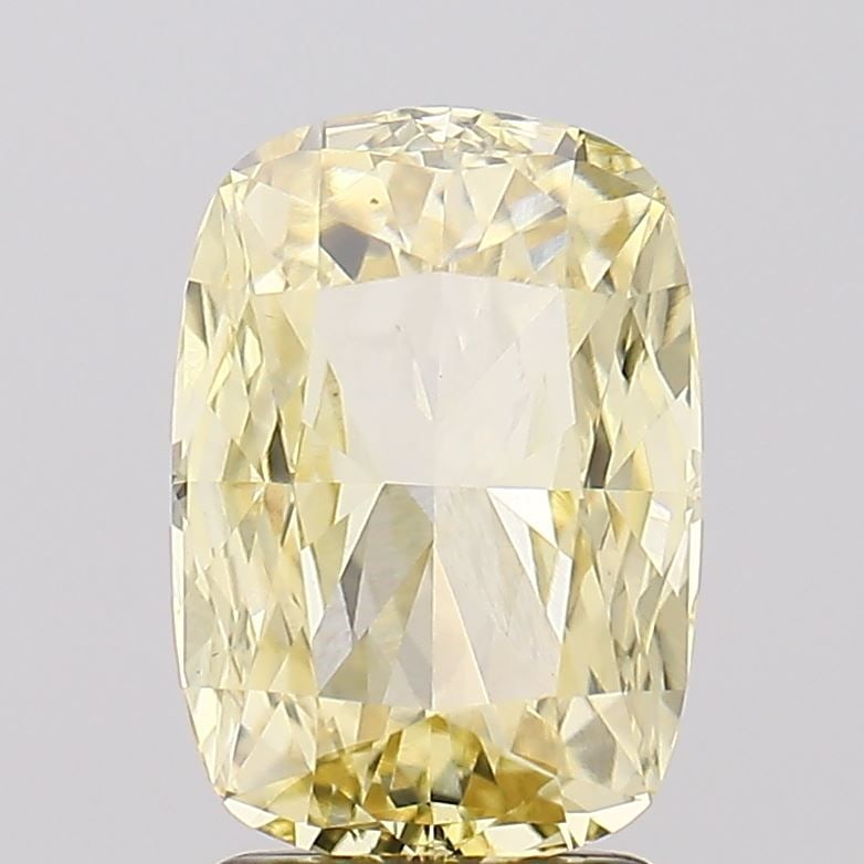 Loose Diamond - CUSHION MODIFIED 2.57ct Fancy Yellow VS1: Loose Diamond - CUSHION MODIFIED 2.57ct Fancy Yellow VS1 Source: This is a real non-mined Diamond that has been grown in a lab Shape: CUSHION MODIFIED Carats: 2.57 Color: Fancy Yellow Certification: I