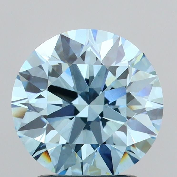 Ideal Loose Diamond - ROUND 2.05ct Fancy Blue VS1: Ideal Loose Diamond - ROUND 2.05ct Fancy Blue VS1 Source: This is a real non-mined Diamond that has been grown in a lab Shape: ROUND Carats: 2.05 Color: Fancy Blue Certification: IGI Video: Video
