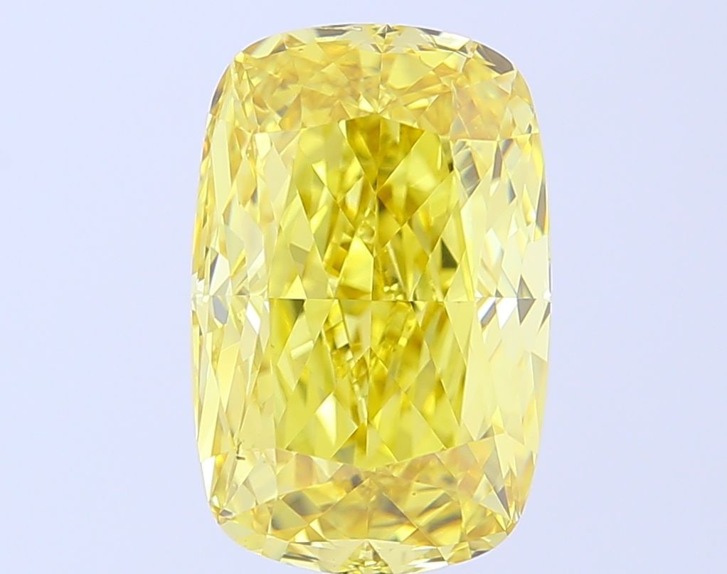 Loose Diamond - CUSHION MODIFIED 7.04ct Fancy Vivid Yellow VS2: Loose Diamond - CUSHION MODIFIED 7.04ct Fancy Vivid Yellow VS2 Source: This is a real non-mined Diamond that has been grown in a lab Shape: CUSHION MODIFIED Carats: 7.04 Color: Fancy Vivid Yellow Cert