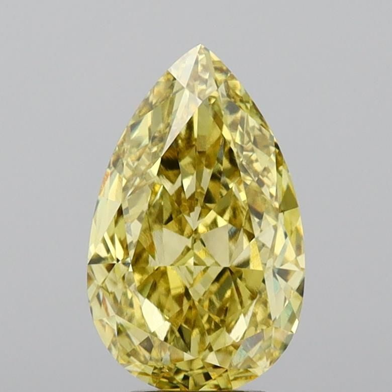 Loose Diamond - PEAR 5.06ct Fancy Intense Yellow VS1: Loose Diamond - PEAR 5.06ct Fancy Intense Yellow VS1 Source: This is a real non-mined Diamond that has been grown in a lab Shape: PEAR Carats: 5.06 Color: Fancy Intense Yellow Certification: IGI