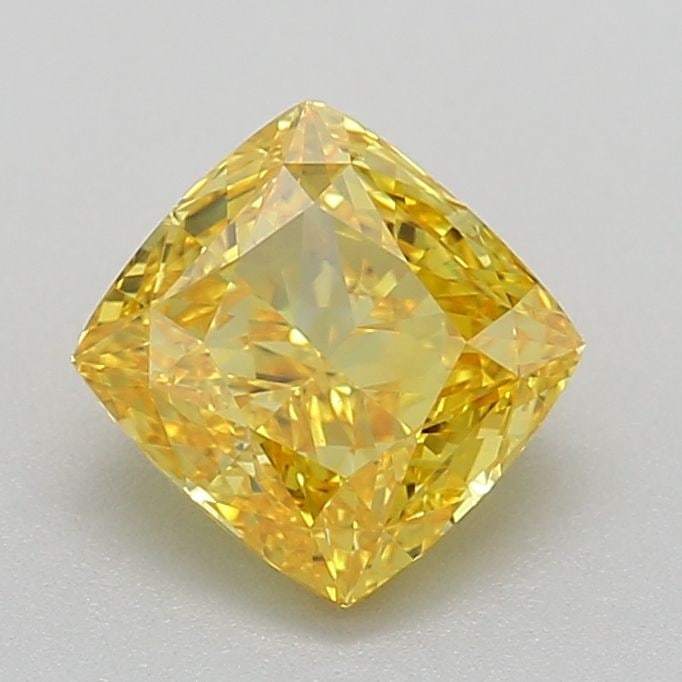 Loose Diamond - CUSHION MODIFIED 1.05ct Fancy Vivid Yellow VVS1: Loose Diamond - CUSHION MODIFIED 1.05ct Fancy Vivid Yellow VVS1 Source: This is a real non-mined Diamond that has been grown in a lab Shape: CUSHION MODIFIED Carats: 1.05 Color: Fancy Vivid Yellow