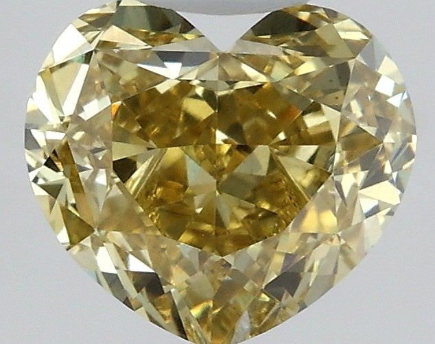 Loose Diamond - HEART 1.74ct Fancy Intense Yellow VS1: Loose Diamond - HEART 1.74ct Fancy Intense Yellow VS1 Source: This is a real non-mined Diamond that has been grown in a lab Shape: HEART Carats: 1.74 Color: Fancy Intense Yellow Certification: IGI Vid