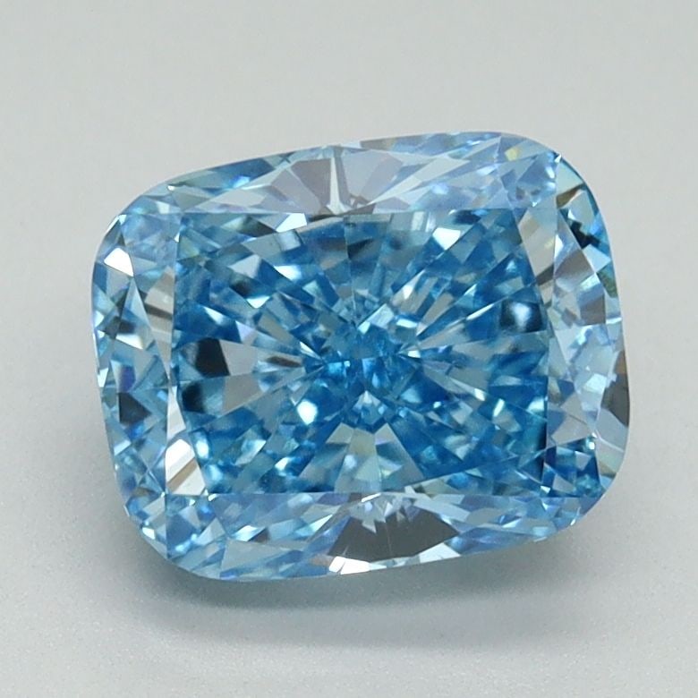 Loose Diamond - CUSHION BRILLIANT 2.04ct Fancy Vivid Blue VS1: Loose Diamond - CUSHION BRILLIANT 2.04ct Fancy Vivid Blue VS1 Source: This is a real non-mined Diamond that has been grown in a lab Shape: CUSHION BRILLIANT Carats: 2.04 Color: Fancy Vivid Blue Certif