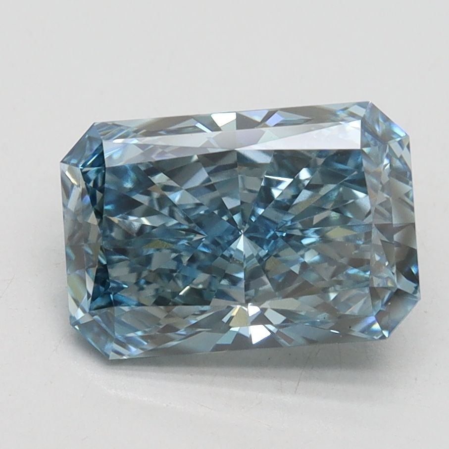 Loose Diamond - RADIANT 2.39ct Fancy Vivid Blue VS1: Loose Diamond - RADIANT 2.39ct Fancy Vivid Blue VS1 Source: This is a real non-mined Diamond that has been grown in a lab Shape: RADIANT Carats: 2.39 Color: Fancy Vivid Blue Certification: IGI Video: