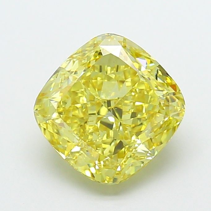 Loose Diamond - CUSHION MODIFIED 3.11ct Fancy Intense Yellow VVS2: Loose Diamond - CUSHION MODIFIED 3.11ct Fancy Intense Yellow VVS2 Source: This is a real non-mined Diamond that has been grown in a lab Shape: CUSHION MODIFIED Carats: 3.11 Color: Fancy Intense Yellow