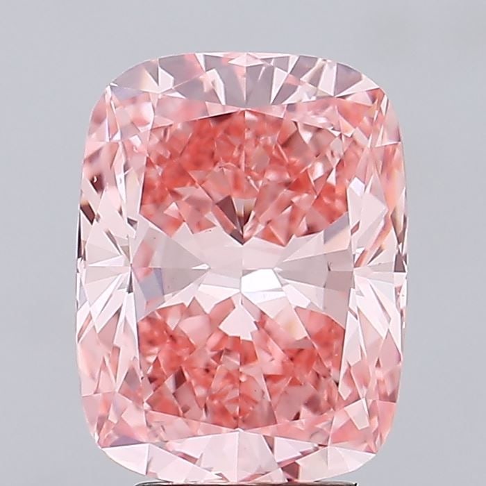 Loose Diamond - CUSHION MODIFIED 5.01ct Fancy Vivid Pink VS2: Loose Diamond - CUSHION MODIFIED 5.01ct Fancy Vivid Pink VS2 Source: This is a real non-mined Diamond that has been grown in a lab Shape: CUSHION MODIFIED Carats: 5.01 Color: Fancy Vivid Pink Certific