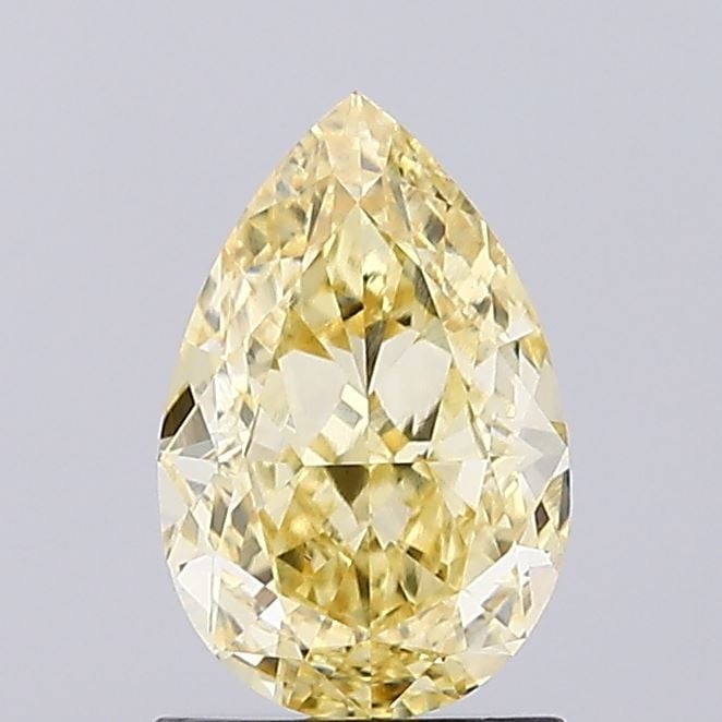 Loose Diamond - PEAR 1.54ct Fancy Intense Yellow VS1: Loose Diamond - PEAR 1.54ct Fancy Intense Yellow VS1 Source: This is a real non-mined Diamond that has been grown in a lab Shape: PEAR Carats: 1.54 Color: Fancy Intense Yellow Certification: IGI Video