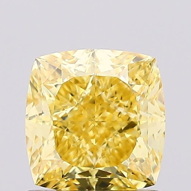 Loose Diamond - CUSHION MODIFIED 1.15ct Fancy Vivid Yellow VS2: Loose Diamond - CUSHION MODIFIED 1.15ct Fancy Vivid Yellow VS2 Source: This is a real non-mined Diamond that has been grown in a lab Shape: CUSHION MODIFIED Carats: 1.15 Color: Fancy Vivid Yellow Cert