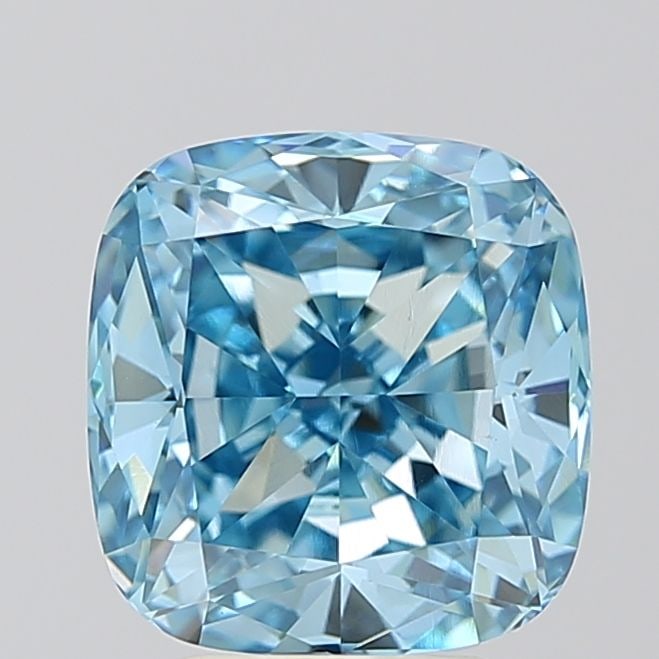 Loose Diamond - CUSHION MODIFIED 4.02ct Fancy Vivid Blue VVS2: Loose Diamond - CUSHION MODIFIED 4.02ct Fancy Vivid Blue VVS2 Source: This is a real non-mined Diamond that has been grown in a lab Shape: CUSHION MODIFIED Carats: 4.02 Color: Fancy Vivid Blue Certifi