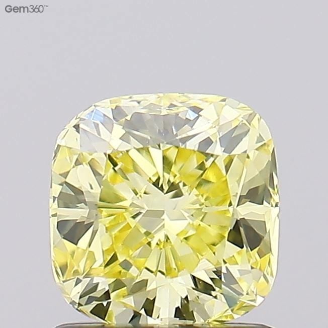 Loose Diamond - CUSHION MODIFIED 0.99ct Fancy Yellow VS1: Loose Diamond - CUSHION MODIFIED 0.99ct Fancy Yellow VS1 Source: This is a real non-mined Diamond that has been grown in a lab Shape: CUSHION MODIFIED Carats: 0.99 Color: Fancy Yellow Certification: I