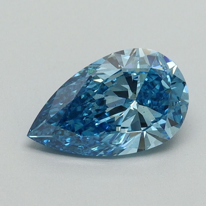 Loose Diamond - PEAR 1.02ct Fancy Vivid Blue SI1: Loose Diamond - PEAR 1.02ct Fancy Vivid Blue SI1 Source: This is a real non-mined Diamond that has been grown in a lab Shape: PEAR Carats: 1.02 Color: Fancy Vivid Blue Certification: IGI Video: