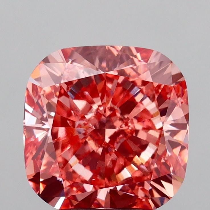 Loose Diamond - CUSHION MODIFIED 3.0ct Fancy Vivid Pink VS2: Loose Diamond - CUSHION MODIFIED 3.0ct Fancy Vivid Pink VS2 Source: This is a real non-mined Diamond that has been grown in a lab Shape: CUSHION MODIFIED Carats: 3.0 Color: Fancy Vivid Pink Certificat