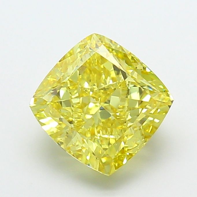 Loose Diamond - CUSHION MODIFIED 4.04ct Fancy Intense Yellow VS2: Loose Diamond - CUSHION MODIFIED 4.04ct Fancy Intense Yellow VS2 Source: This is a real non-mined Diamond that has been grown in a lab Shape: CUSHION MODIFIED Carats: 4.04 Color: Fancy Intense Yellow 