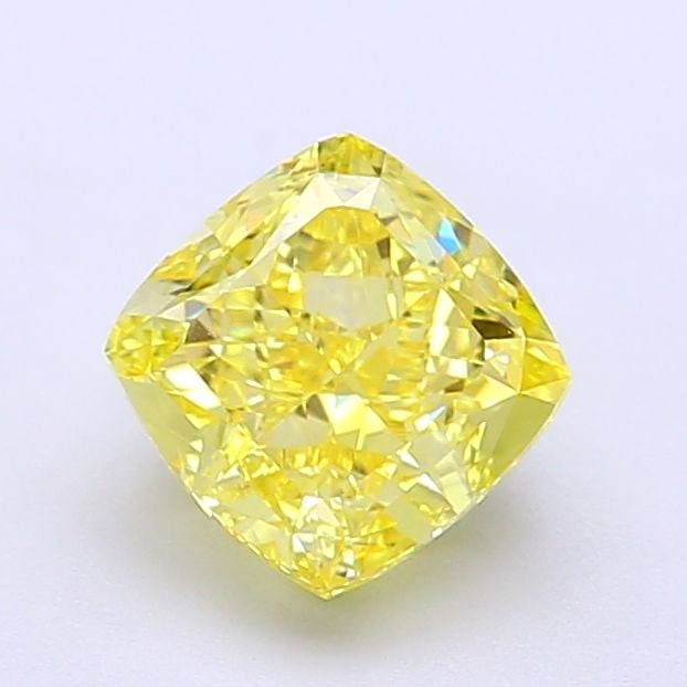 Loose Diamond - CUSHION MODIFIED 1.52ct Fancy Vivid Yellow VVS2: Loose Diamond - CUSHION MODIFIED 1.52ct Fancy Vivid Yellow VVS2 Source: This is a real non-mined Diamond that has been grown in a lab Shape: CUSHION MODIFIED Carats: 1.52 Color: Fancy Vivid Yellow Cer