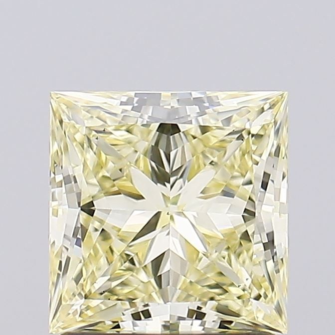 Loose Diamond - PRINCESS 1.53ct Fancy Light Yellow VS1: Loose Diamond - PRINCESS 1.53ct Fancy Light Yellow VS1 Source: This is a real non-mined Diamond that has been grown in a lab Shape: PRINCESS Carats: 1.53 Color: Fancy Light Yellow Certification: IGI V