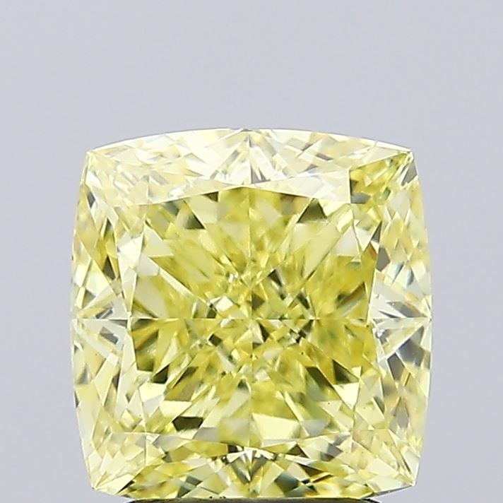 Loose Diamond - CUSHION MODIFIED 2.49ct Fancy Intense Yellow VVS2: Loose Diamond - CUSHION MODIFIED 2.49ct Fancy Intense Yellow VVS2 Source: This is a real non-mined Diamond that has been grown in a lab Shape: CUSHION MODIFIED Carats: 2.49 Color: Fancy Intense Yellow