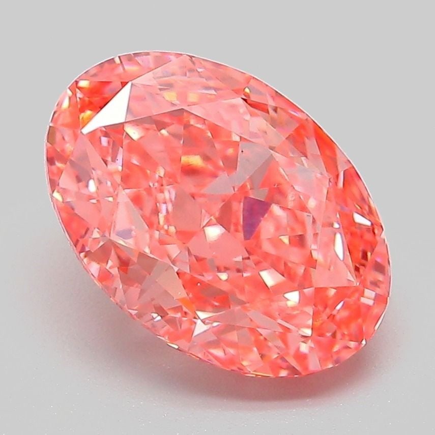 Loose Diamond - OVAL 3.23ct Fancy Vivid Pink VS1: Loose Diamond - OVAL 3.23ct Fancy Vivid Pink VS1 Source: This is a real non-mined Diamond that has been grown in a lab Shape: OVAL Carats: 3.23 Color: Fancy Vivid Pink Certification: IGI Video: