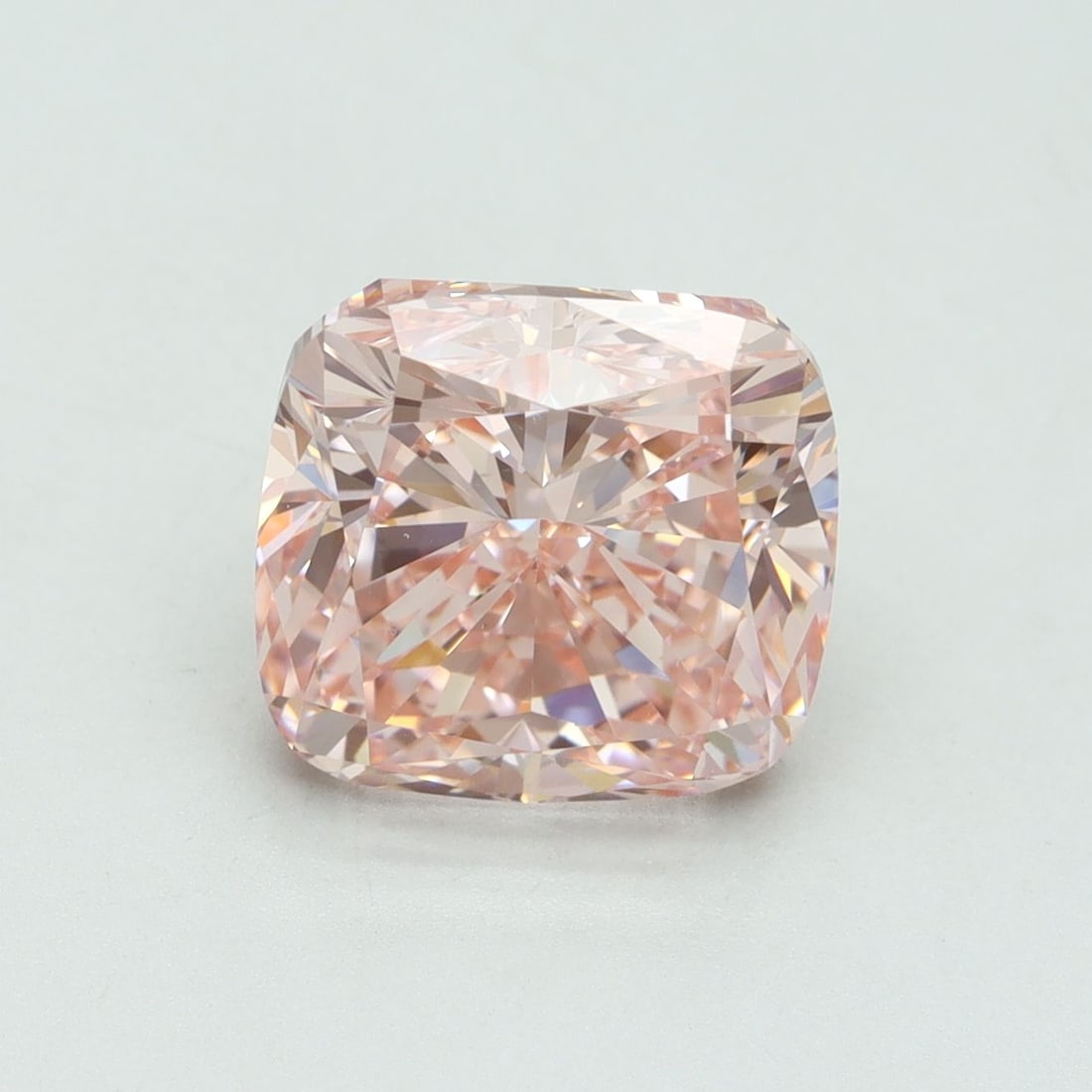Loose Diamond - CUSHION BRILLIANT 5.02ct Fancy Vivid Pink VS1: Loose Diamond - CUSHION BRILLIANT 5.02ct Fancy Vivid Pink VS1 Source: This is a real non-mined Diamond that has been grown in a lab Shape: CUSHION BRILLIANT Carats: 5.02 Color: Fancy Vivid Pink Certif