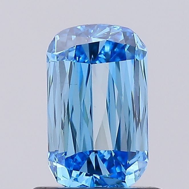 Loose Diamond - CUSHION 0.79ct Fancy Vivid Blue VS1: Loose Diamond - CUSHION 0.79ct Fancy Vivid Blue VS1 Source: This is a real non-mined Diamond that has been grown in a lab Shape: CUSHION Carats: 0.79 Color: Fancy Vivid Blue Certification: IGI Video: