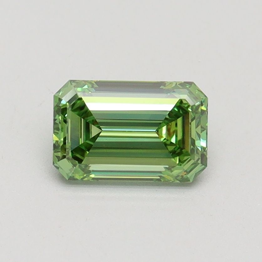 Loose Diamond - EMERALD 0.79ct Fancy Vivid Green VVS2: Loose Diamond - EMERALD 0.79ct Fancy Vivid Green VVS2 Source: This is a real non-mined Diamond that has been grown in a lab Shape: EMERALD Carats: 0.79 Color: Fancy Vivid Green Certification: IGI Vide
