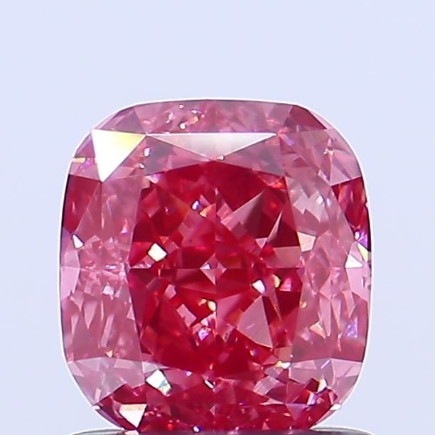Loose Diamond - CUSHION BRILLIANT 1.05ct Fancy Vivid Pink VS2: Loose Diamond - CUSHION BRILLIANT 1.05ct Fancy Vivid Pink VS2 Source: This is a real non-mined Diamond that has been grown in a lab Shape: CUSHION BRILLIANT Carats: 1.05 Color: Fancy Vivid Pink Certif