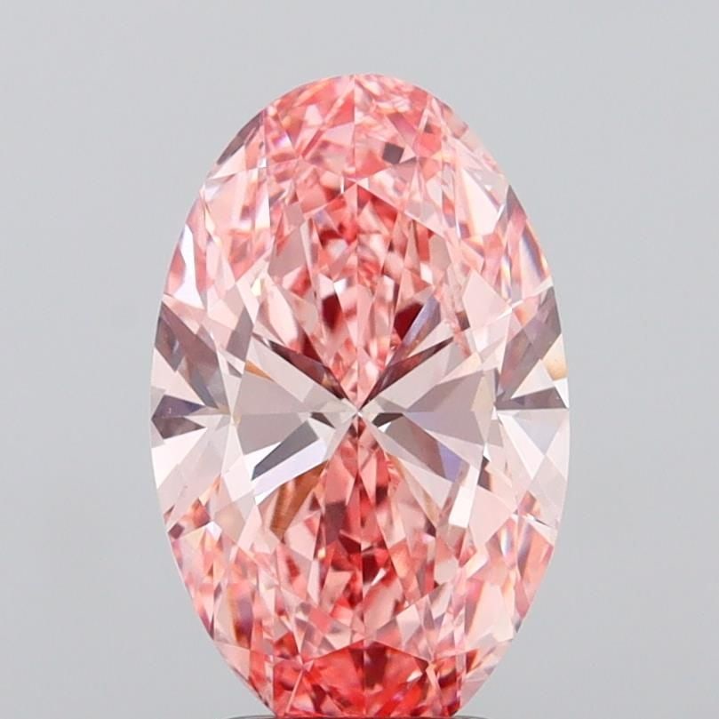 Loose Diamond - OVAL 3.0ct Fancy Vivid Pink VVS2: Loose Diamond - OVAL 3.0ct Fancy Vivid Pink VVS2 Source: This is a real non-mined Diamond that has been grown in a lab Shape: OVAL Carats: 3.0 Color: Fancy Vivid Pink Certification: IGI Video: