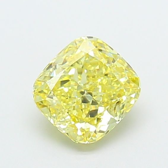 Loose Diamond - CUSHION MODIFIED 1.1ct Fancy Intense Yellow VS1: Loose Diamond - CUSHION MODIFIED 1.1ct Fancy Intense Yellow VS1 Source: This is a real non-mined Diamond that has been grown in a lab Shape: CUSHION MODIFIED Carats: 1.1 Color: Fancy Intense Yellow Ce