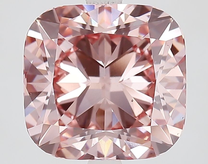 Loose Diamond - CUSHION MODIFIED 5.03ct Fancy Intense Pink VS2: Loose Diamond - CUSHION MODIFIED 5.03ct Fancy Intense Pink VS2 Source: This is a real non-mined Diamond that has been grown in a lab Shape: CUSHION MODIFIED Carats: 5.03 Color: Fancy Intense Pink Cert