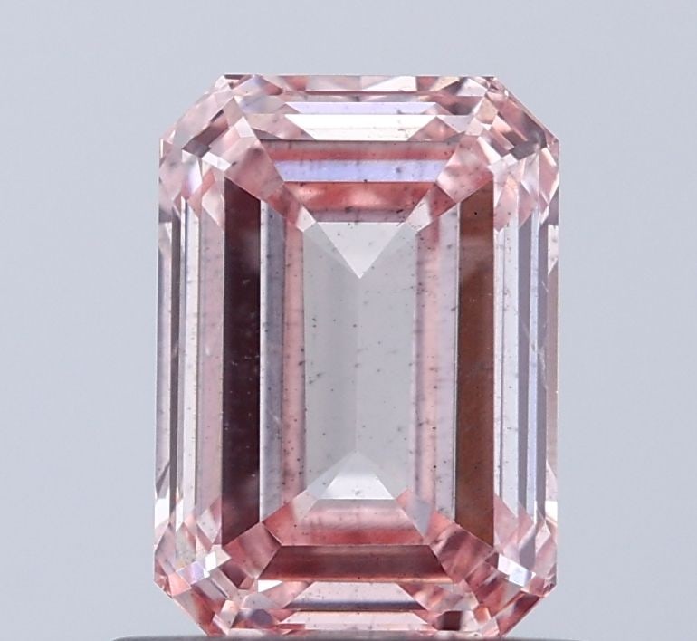 Loose Diamond - EMERALD 1.0ct Fancy Pink SI1: Loose Diamond - EMERALD 1.0ct Fancy Pink SI1 Source: This is a real non-mined Diamond that has been grown in a lab Shape: EMERALD Carats: 1.0 Color: Fancy Pink Certification: IGI Video: