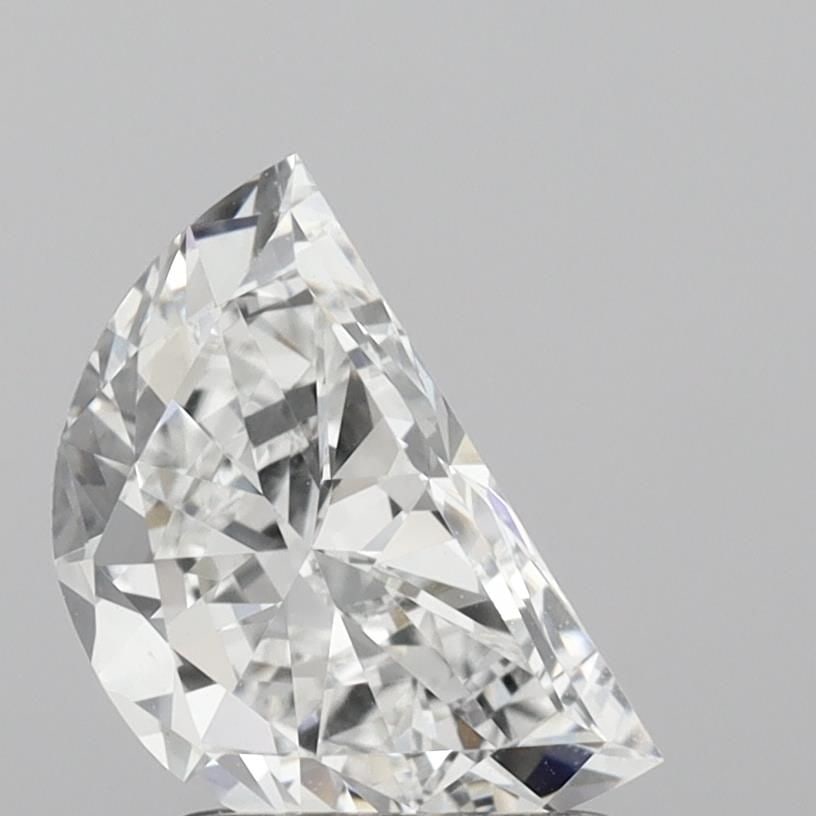 Loose Diamond - HALF MOON 1.23ct E VVS1: Loose Diamond - HALF MOON 1.23ct E VVS1 Source: This is a real non-mined Diamond that has been grown in a lab Shape: HALF MOON Carats: 1.23 Color: E Clarity: VVS1 Certification: IGI Video: