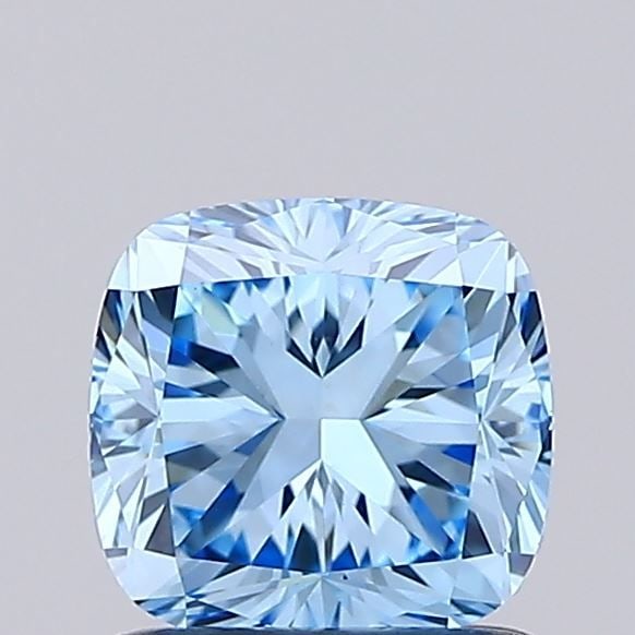 Loose Diamond - CUSHION MODIFIED 1.0ct Fancy Vivid Blue VS1: Loose Diamond - CUSHION MODIFIED 1.0ct Fancy Vivid Blue VS1 Source: This is a real non-mined Diamond that has been grown in a lab Shape: CUSHION MODIFIED Carats: 1.0 Color: Fancy Vivid Blue Certificat
