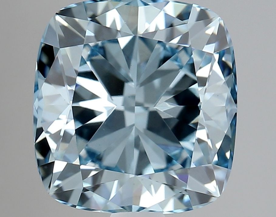 Loose Diamond - CUSHION MODIFIED 2.21ct Fancy Vivid Blue VS1: Loose Diamond - CUSHION MODIFIED 2.21ct Fancy Vivid Blue VS1 Source: This is a real non-mined Diamond that has been grown in a lab Shape: CUSHION MODIFIED Carats: 2.21 Color: Fancy Vivid Blue Certific