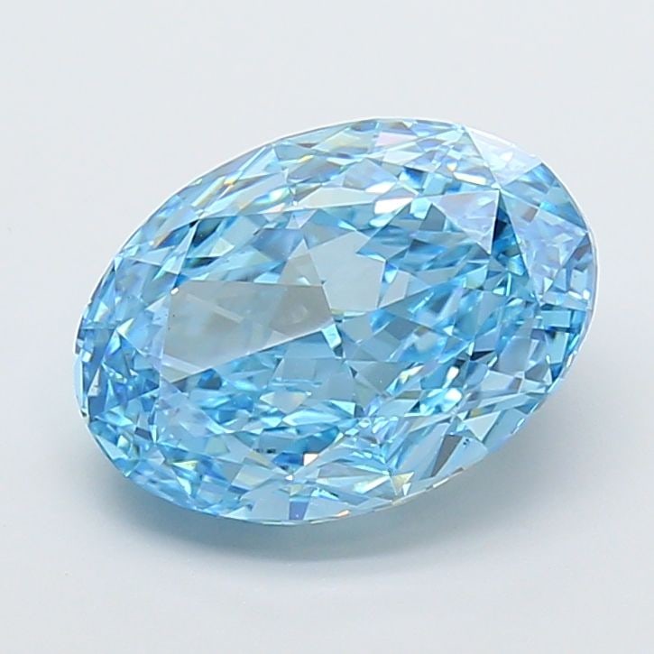 Loose Diamond - OVAL 6.07ct Fancy Vivid Blue VS1: Loose Diamond - OVAL 6.07ct Fancy Vivid Blue VS1 Source: This is a real non-mined Diamond that has been grown in a lab Shape: OVAL Carats: 6.07 Color: Fancy Vivid Blue Certification: IGI Video: