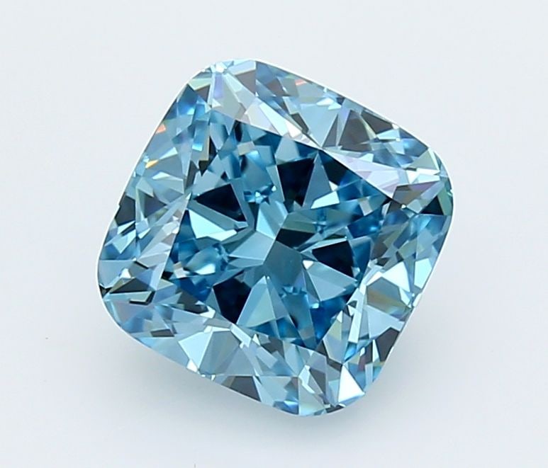 Loose Diamond - CUSHION MODIFIED 2.71ct Fancy Vivid Blue VS1: Loose Diamond - CUSHION MODIFIED 2.71ct Fancy Vivid Blue VS1 Source: This is a real non-mined Diamond that has been grown in a lab Shape: CUSHION MODIFIED Carats: 2.71 Color: Fancy Vivid Blue Certific